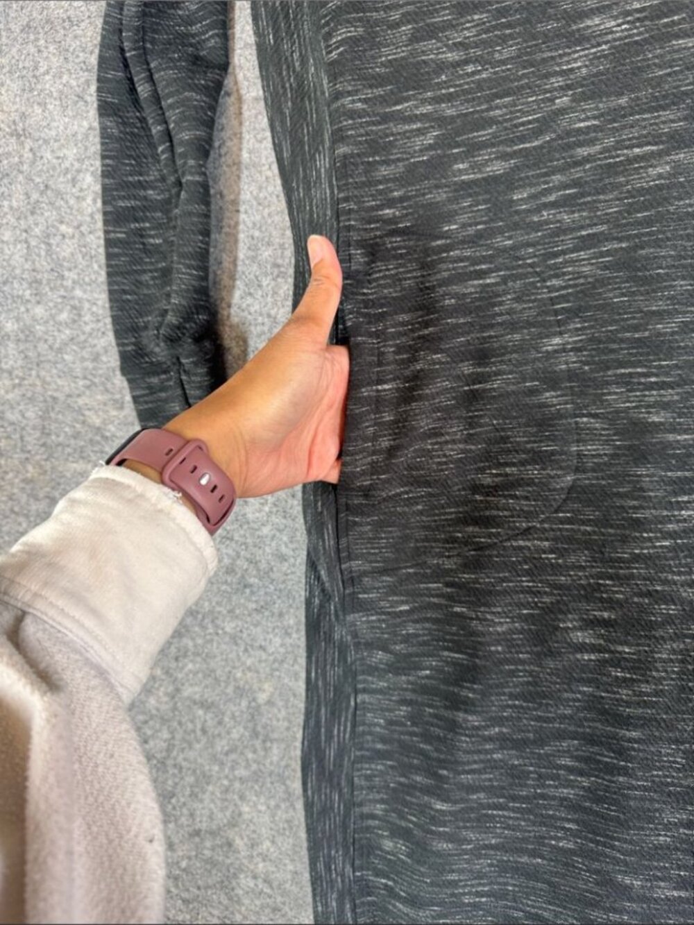 Prana Women’s Heathered Grey Sweatshirt Dress Travel Active Outdoors Small - Picture 9 of 15